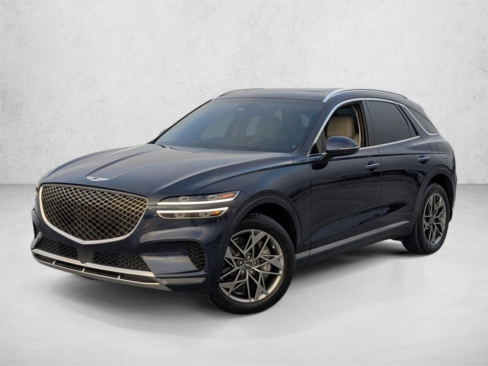 2024 Genesis GV70 2.5T in Blue — front three-quarter view