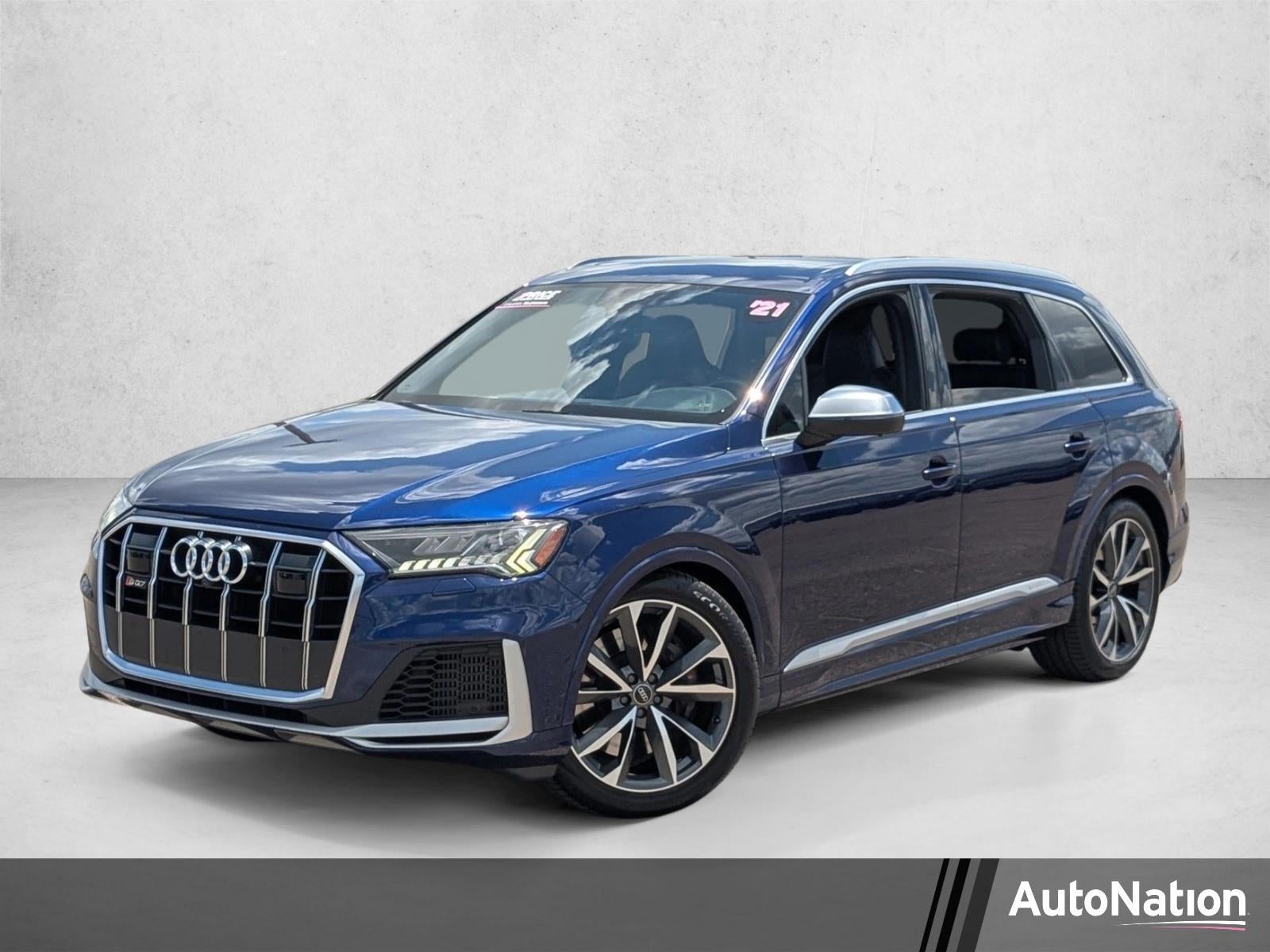 2021 Audi SQ7 Premium Plus TFSI quattro Tiptronic in Blue — front three-quarter view