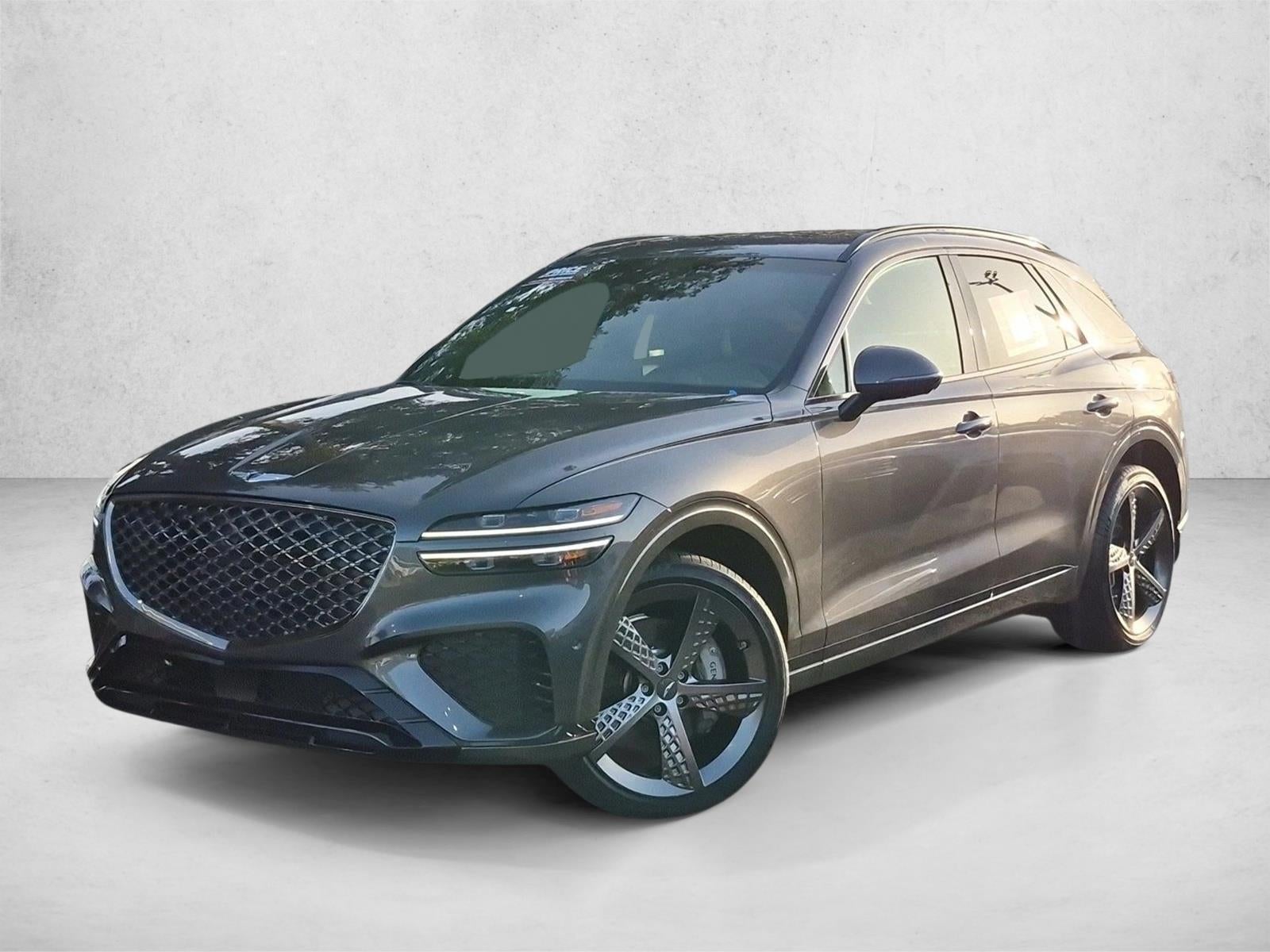 2024 Genesis GV70 2.5T AWD in Gray — front three-quarter view