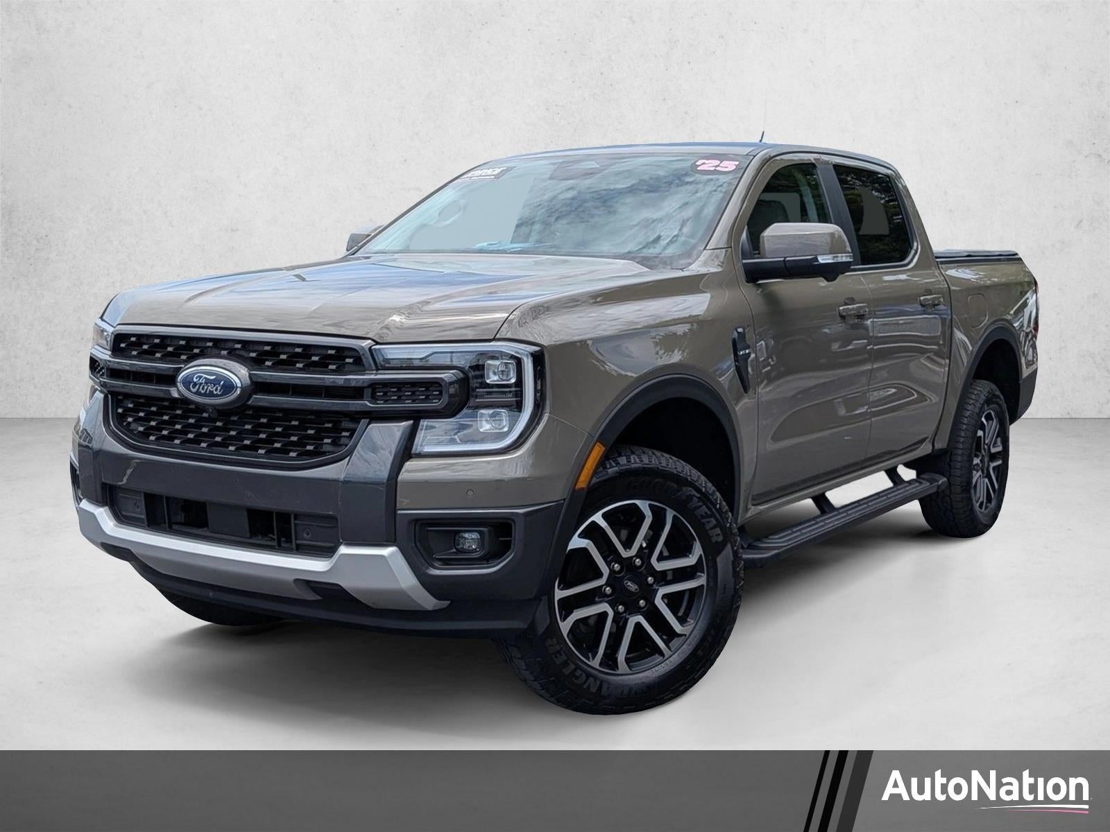 2025 Ford Ranger LARIAT 2WD SuperCrew 5' Box in Marsh Gray — front three-quarter view