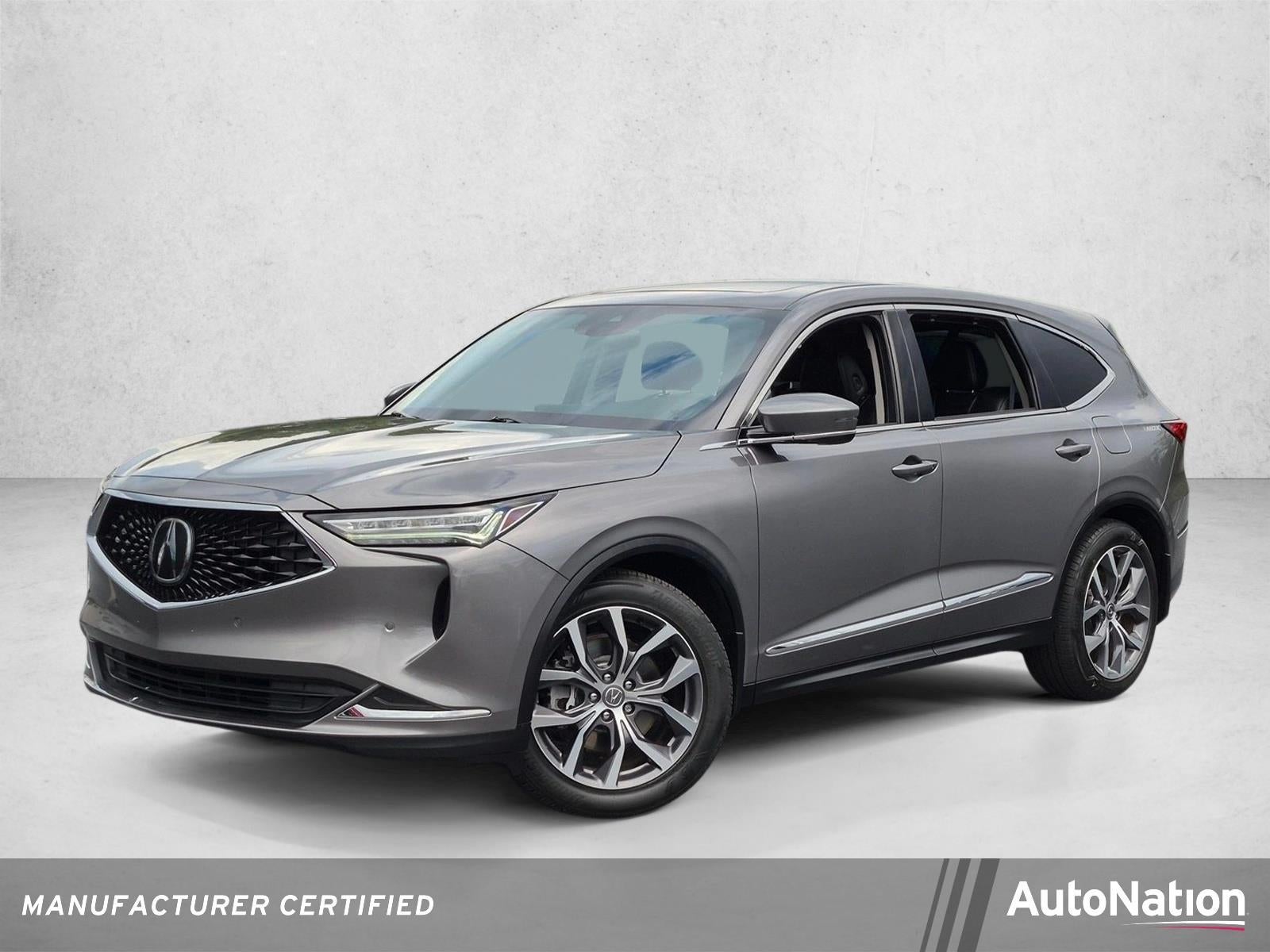 2024 Acura MDX FWD w/Technology Package in Liquid Carbon Metallic — front three-quarter view