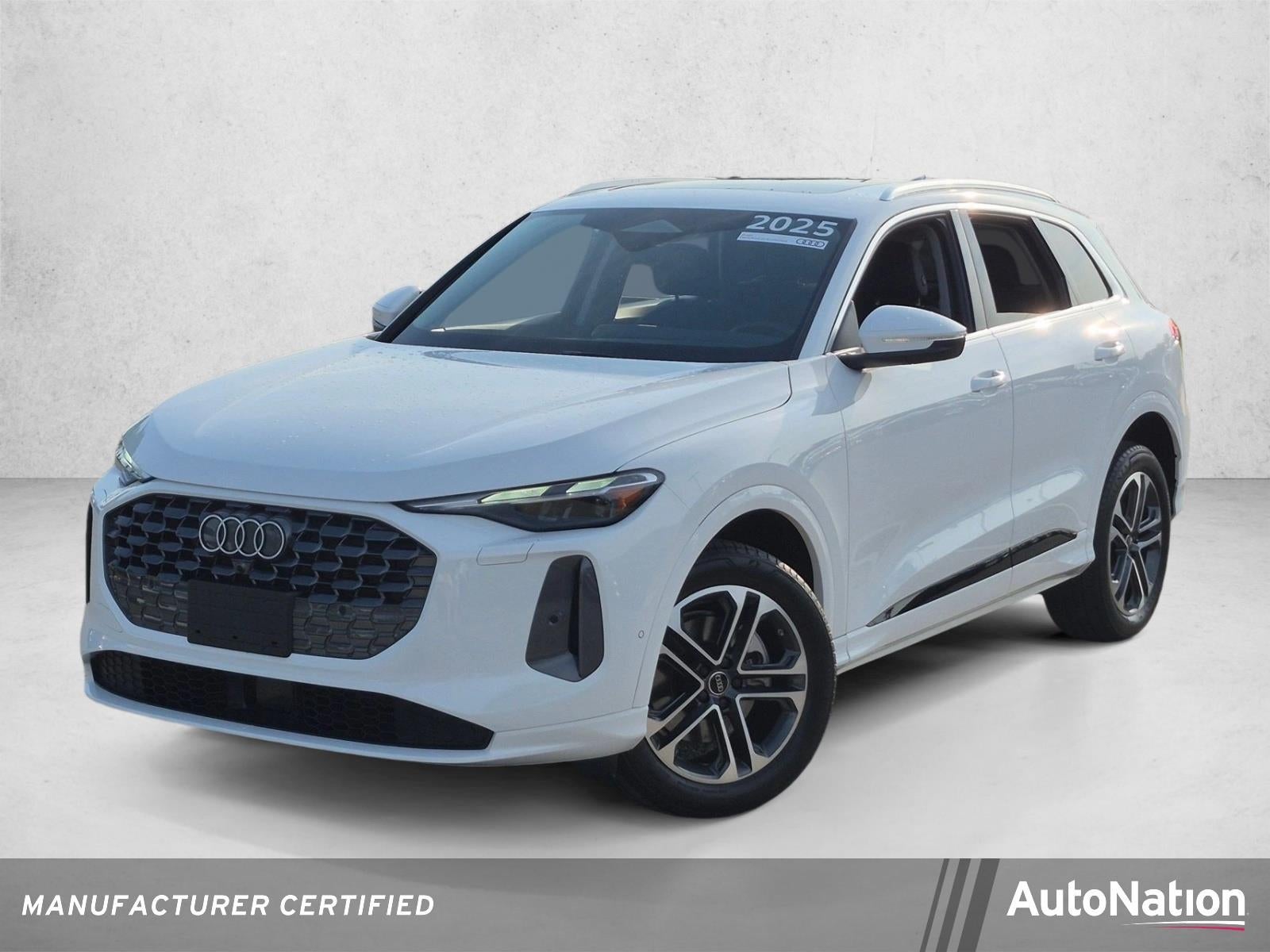 2025 Audi Q5 Premium 2.0 TFSI quattro in Arkona White — front three-quarter view