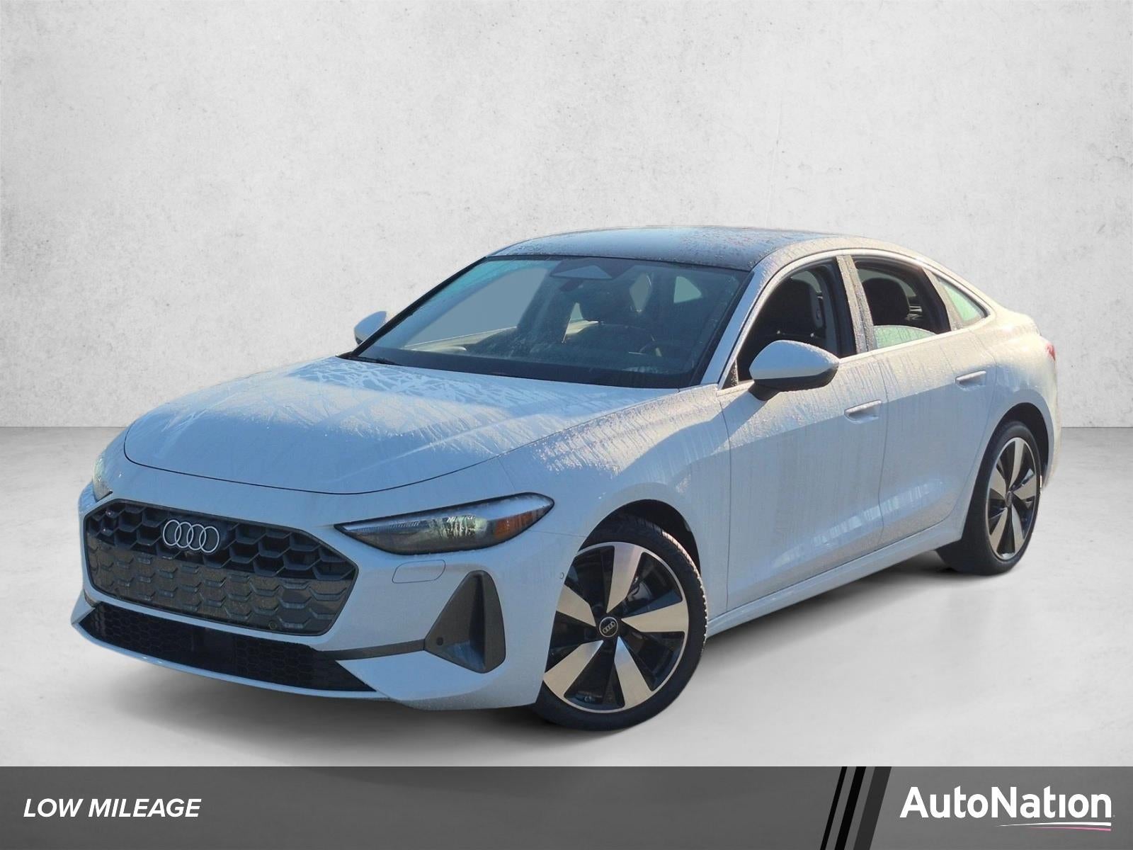 2025 Audi A5 Premium 2.0 TFSI quattro in Glacier White Metallic — front three-quarter view