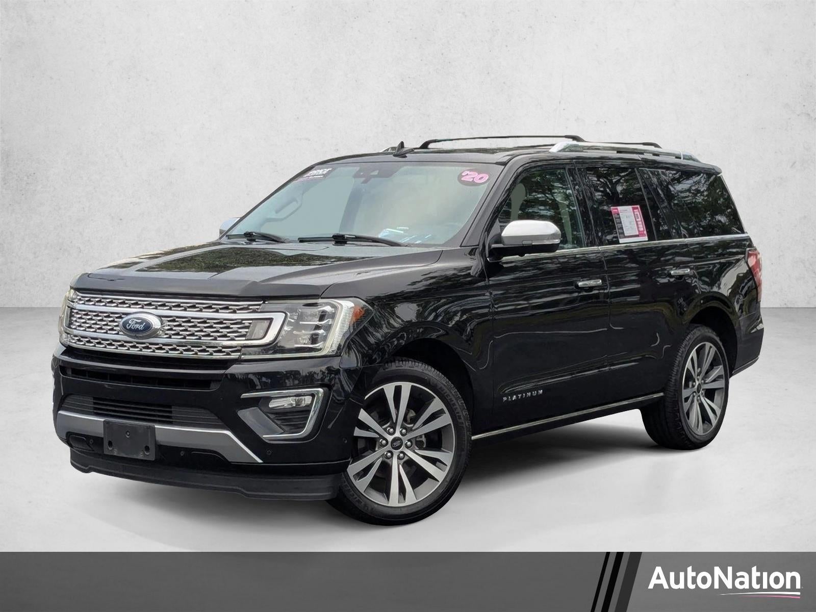 2020 Ford Expedition Platinum 4x2 in Agate Black — front three-quarter view