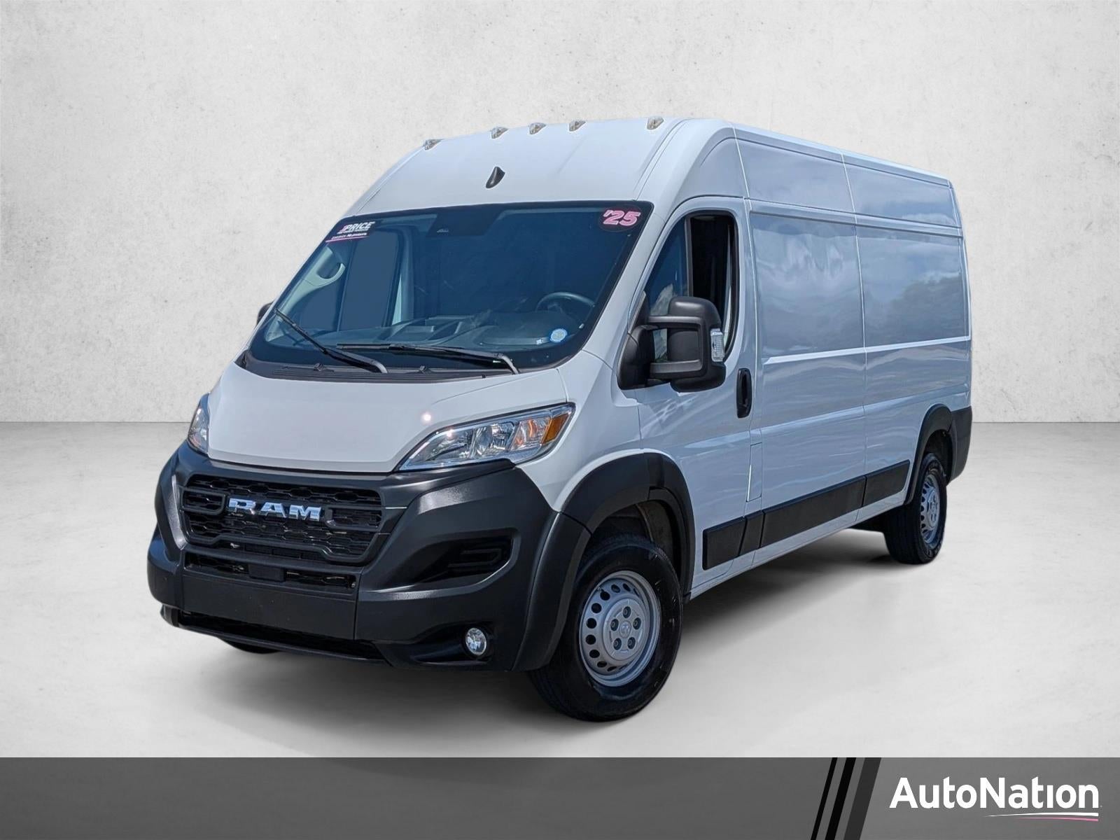2025 RAM ProMaster Cargo Van Tradesman 2500 High Roof 159" WB in Bright White Clearcoat — front three-quarter view