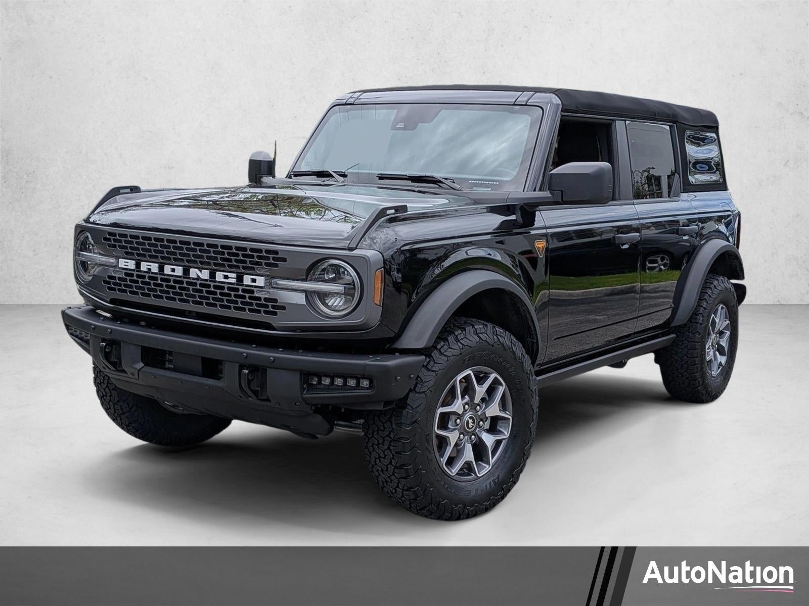 2024 Ford Bronco Badlands 4 Door Advanced 4x4 in Shadow Black — front three-quarter view