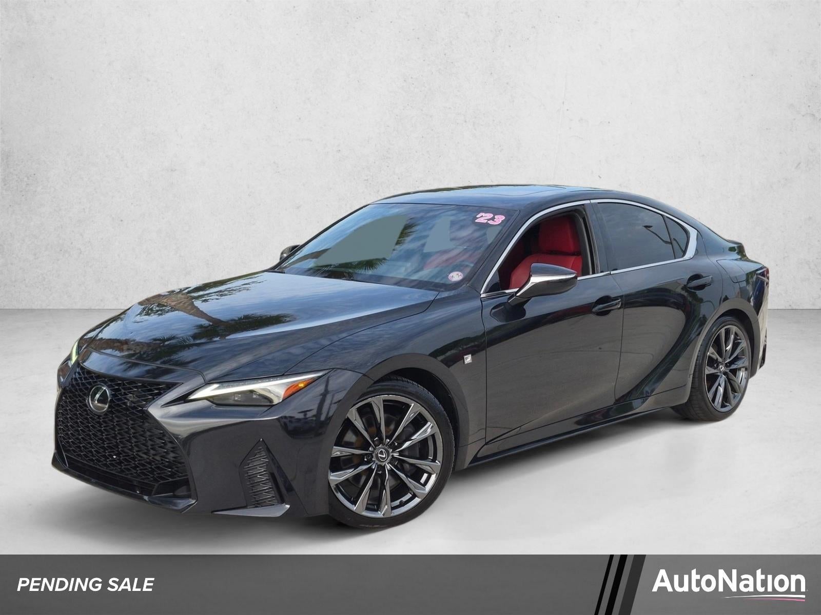 2023 Lexus IS 350 F SPORT RWD in Caviar — front three-quarter view