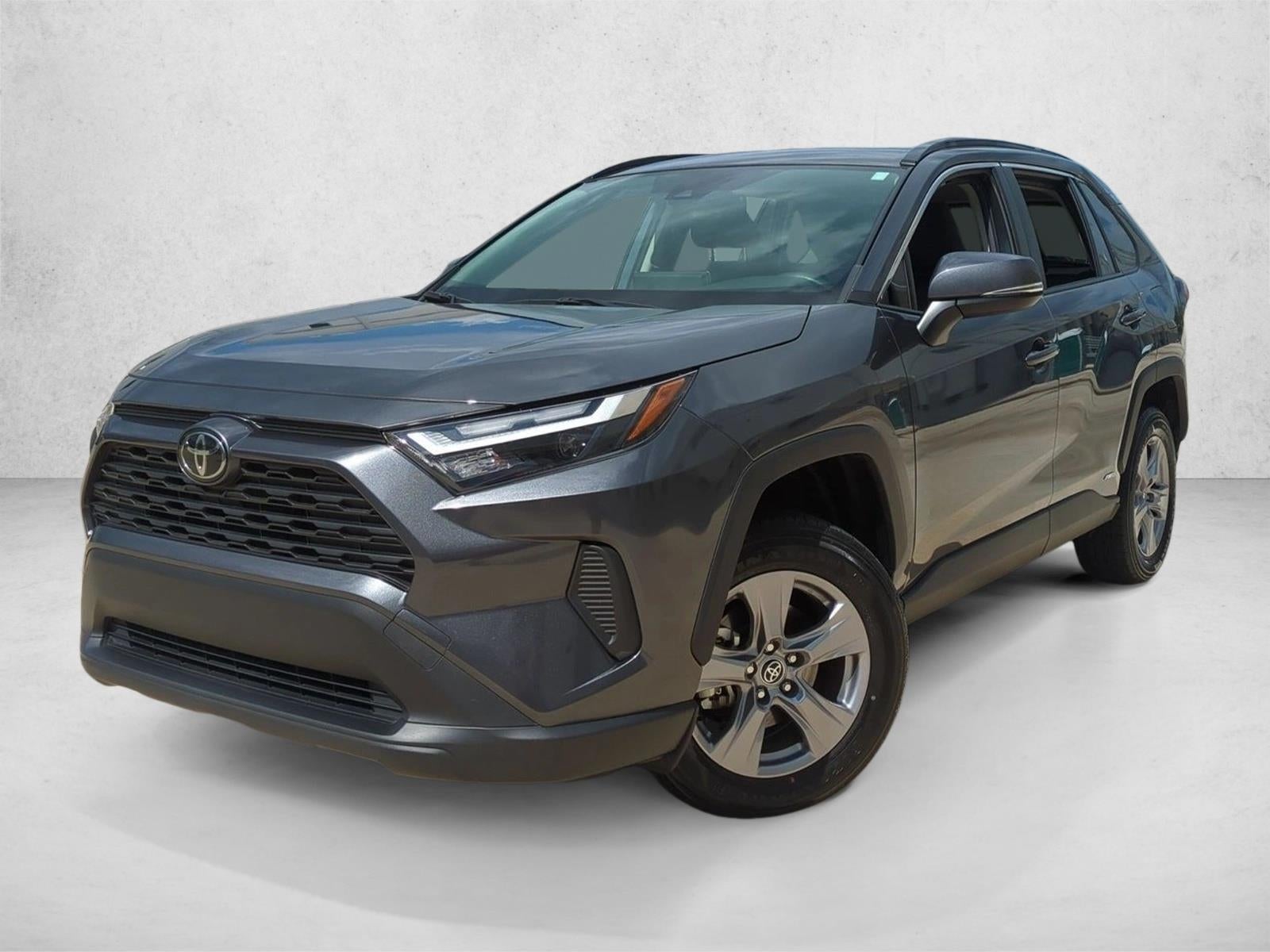 2025 Toyota RAV4 Hybrid XLE AWD (Natl) in Magnetic Gray Metallic — front three-quarter view