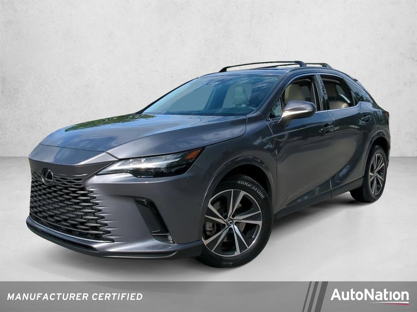 2023 Lexus RX 350 Premium FWD in Nebula Gray Pearl — front three-quarter view