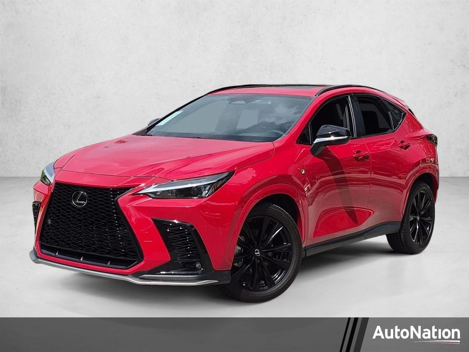 2024 Lexus NX 350 F SPORT Handling AWD in Redline — front three-quarter view