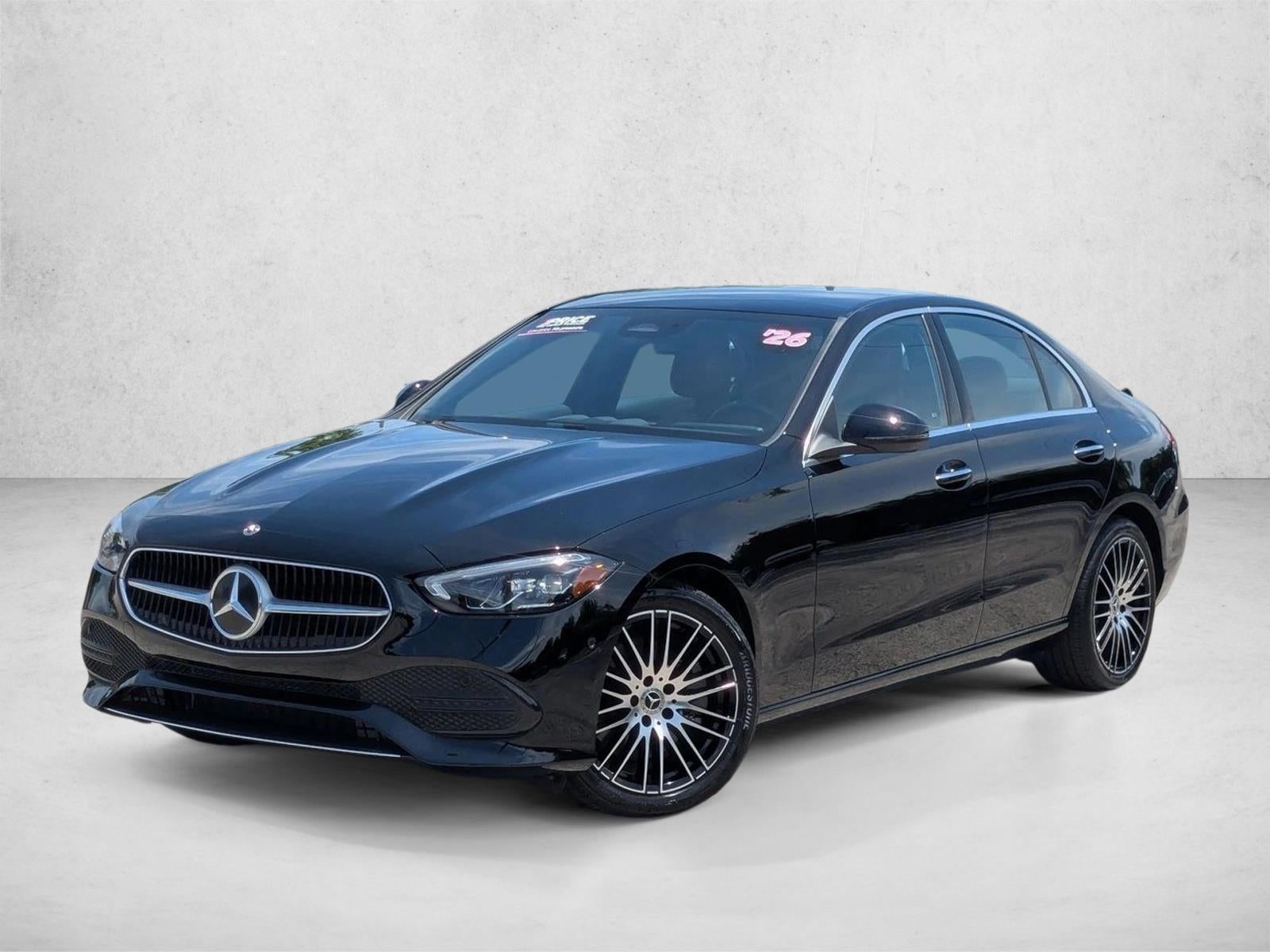 2026 Mercedes-Benz C-Class C 300 Sedan in Black — front three-quarter view