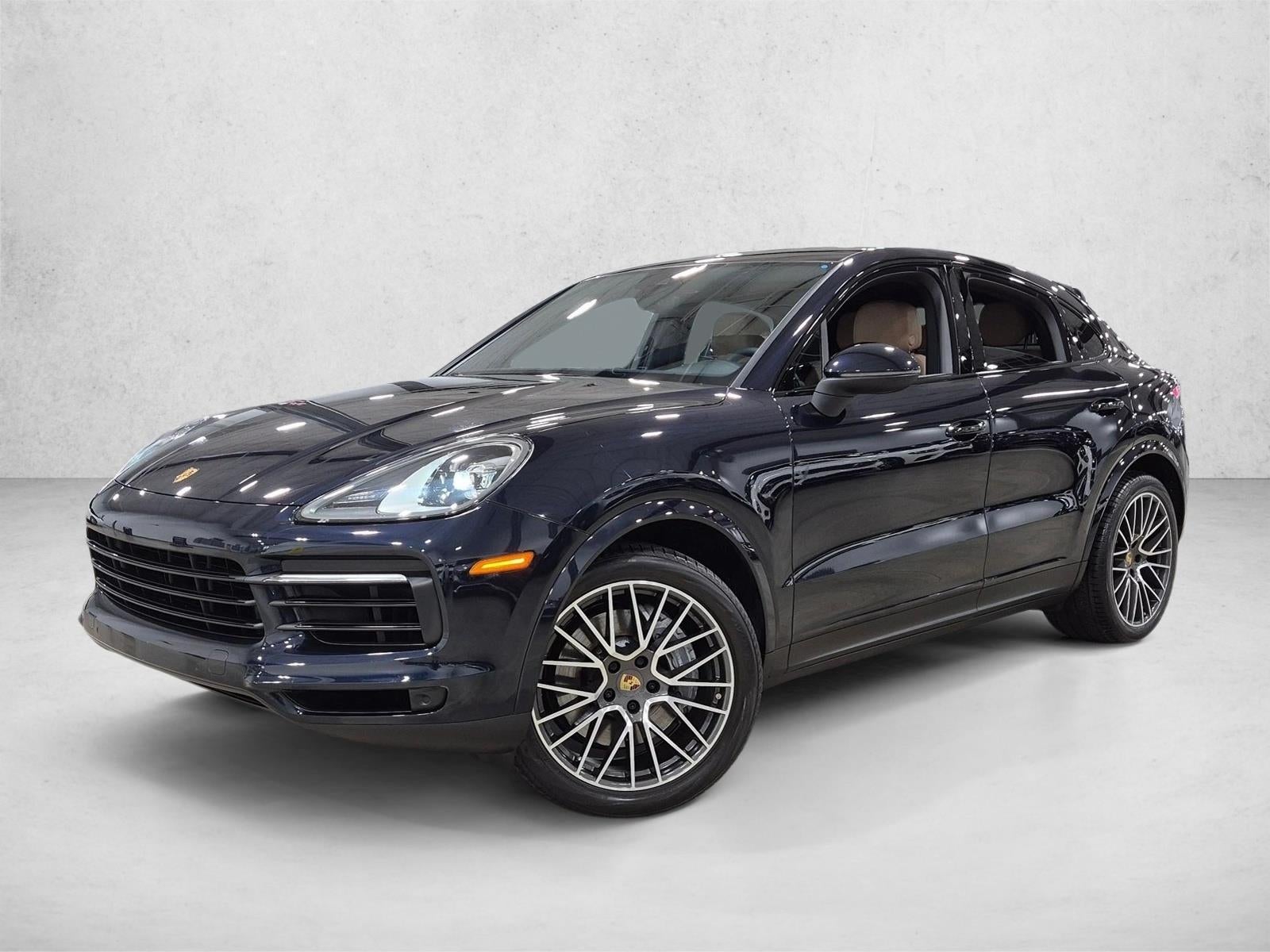 2021 Porsche Cayenne Coupe AWD in Black — front three-quarter view